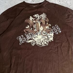 Y2K Brooklyn Xpress Short Sleeve TShirt Waffle Knit Thermal Hip Hop Streetwear S